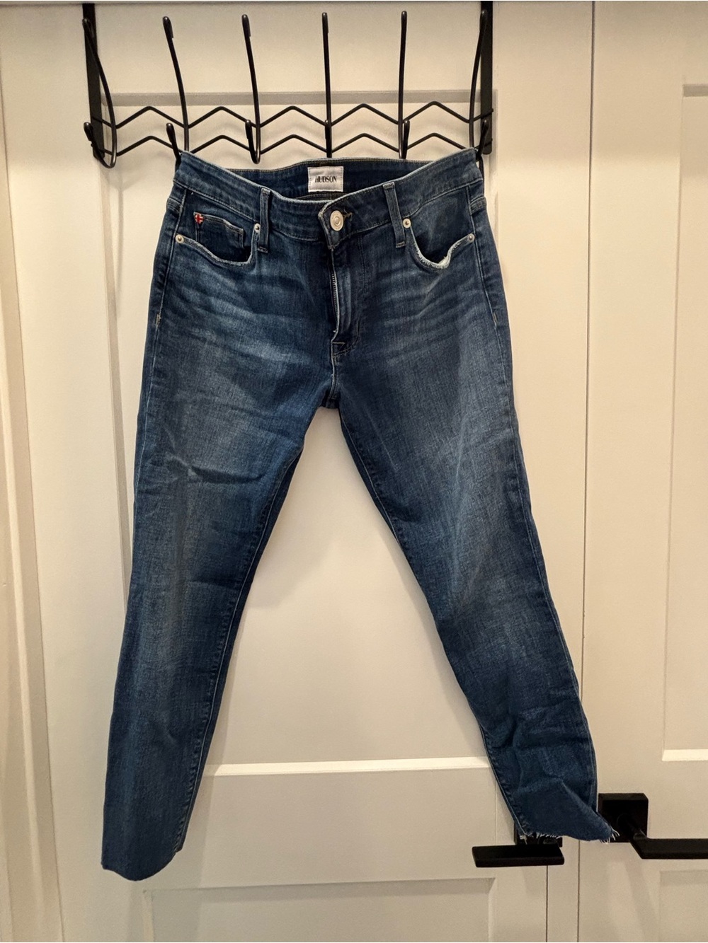 Hudson Ankle Krista Super Skinny Dark Blue Jeans